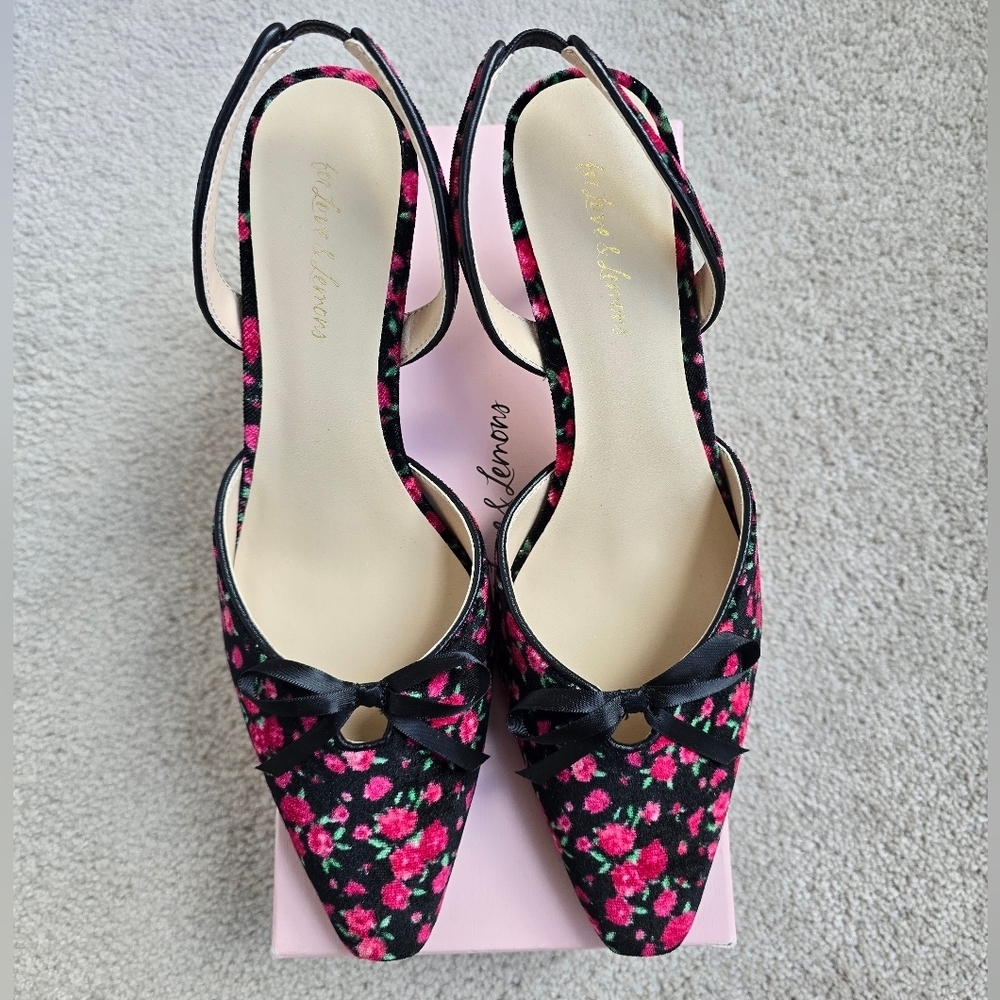 For Love & Lemons Lyana Heel 8.5 / 39 coquette pumps NWT - Picture 4 of 11